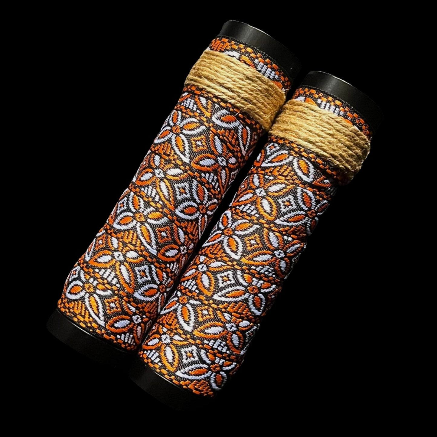lock on grips woven petals orange