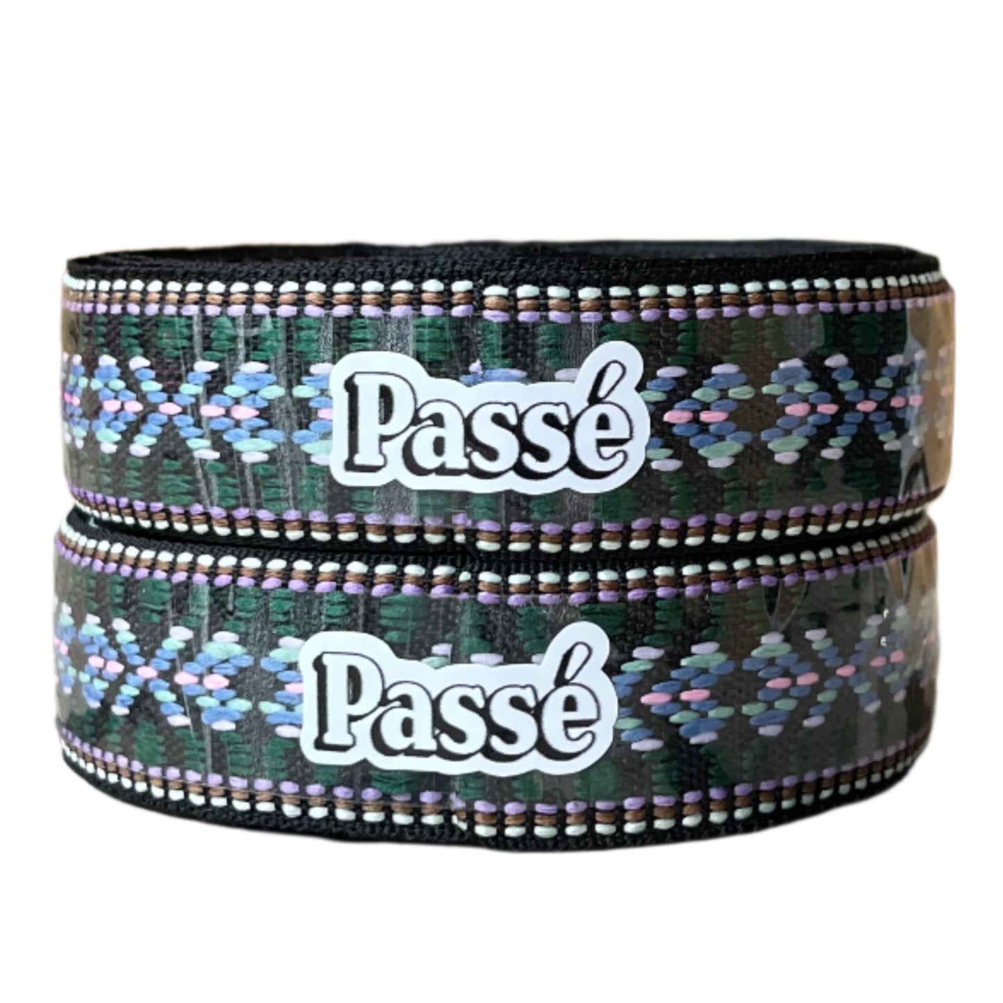 passe woven bartape tribal mint