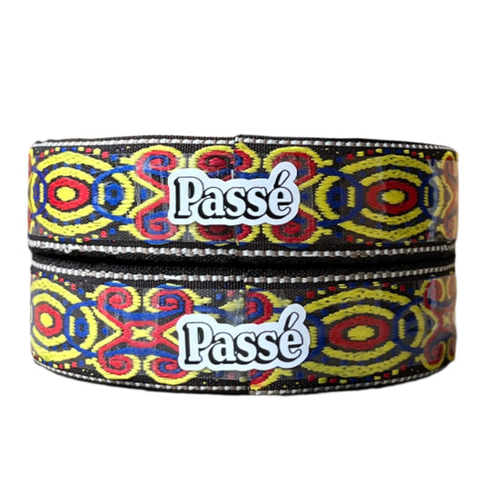 passe woven bartape circles mocha