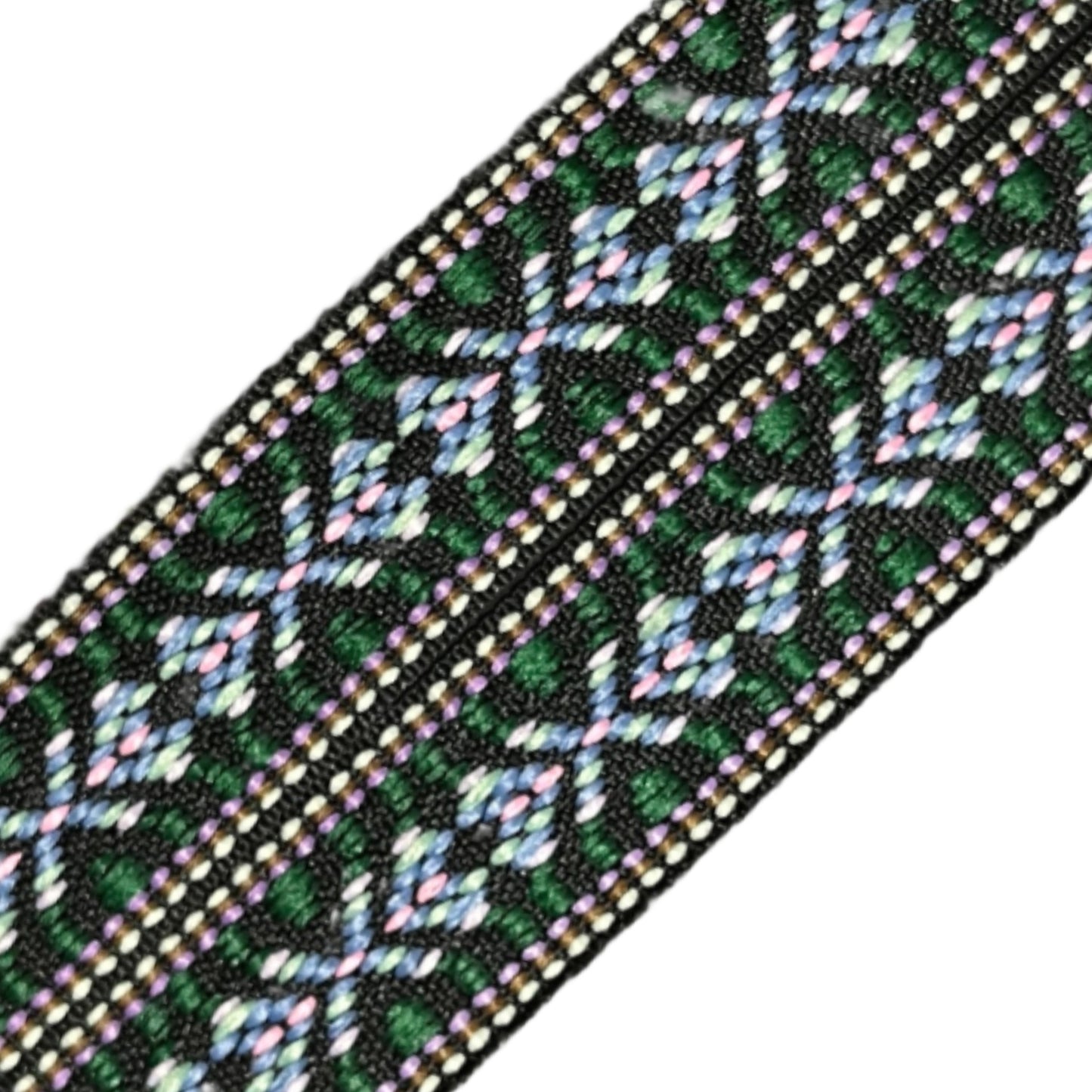 passe woven bartape tribal mint