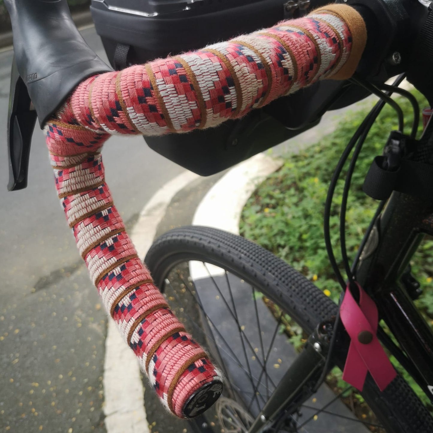 woven bartape aztec salmon