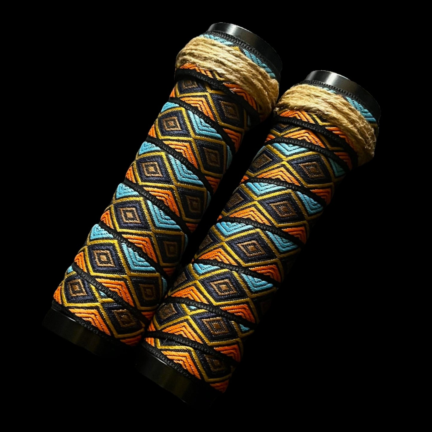 lock on grips woven samurai orange