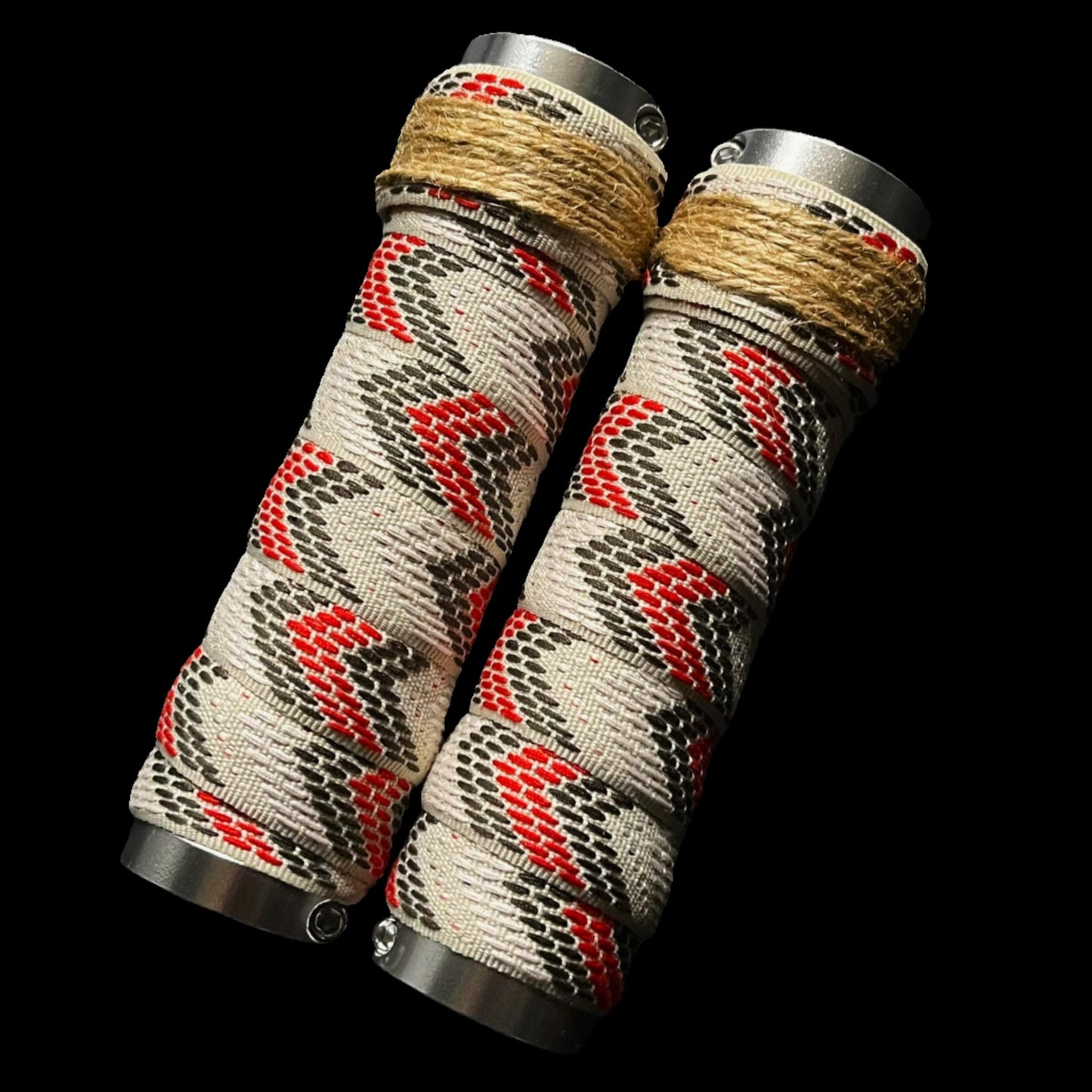 lock on grips woven arrow red