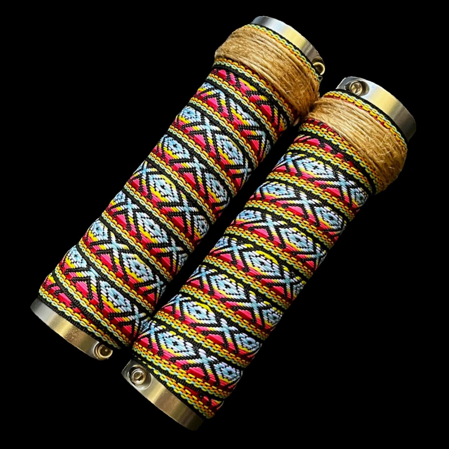 lock on grips woven blocks tribal