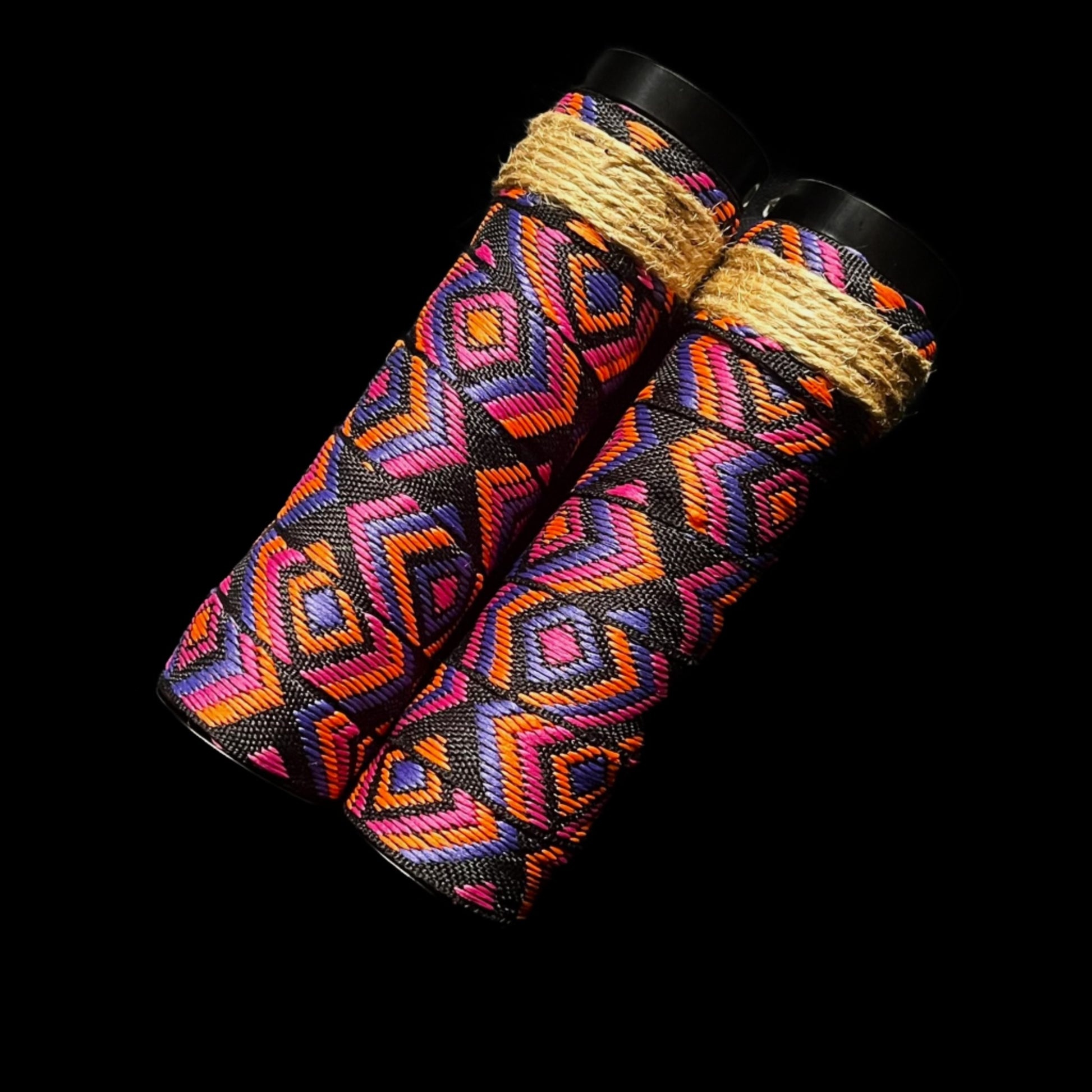 lock on grips woven diamond multicolor