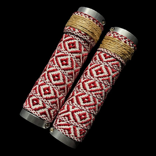 lock on grips woven diamond burgundy