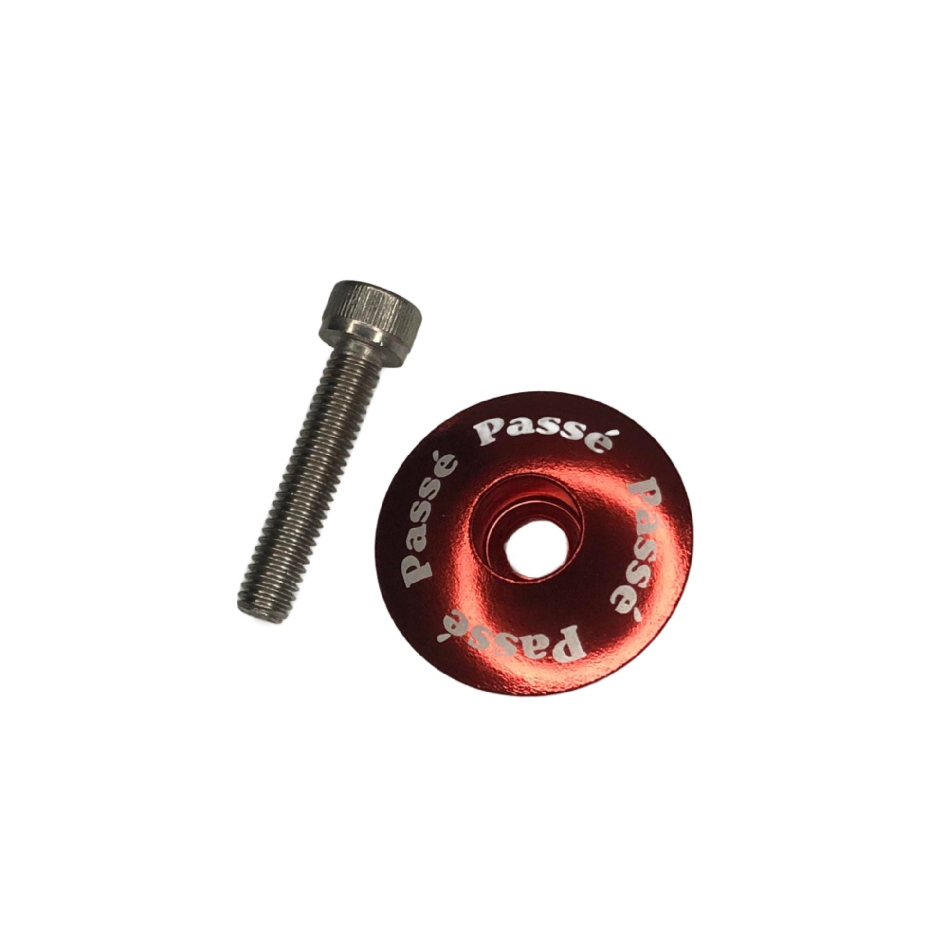 headset top cap passe logo red