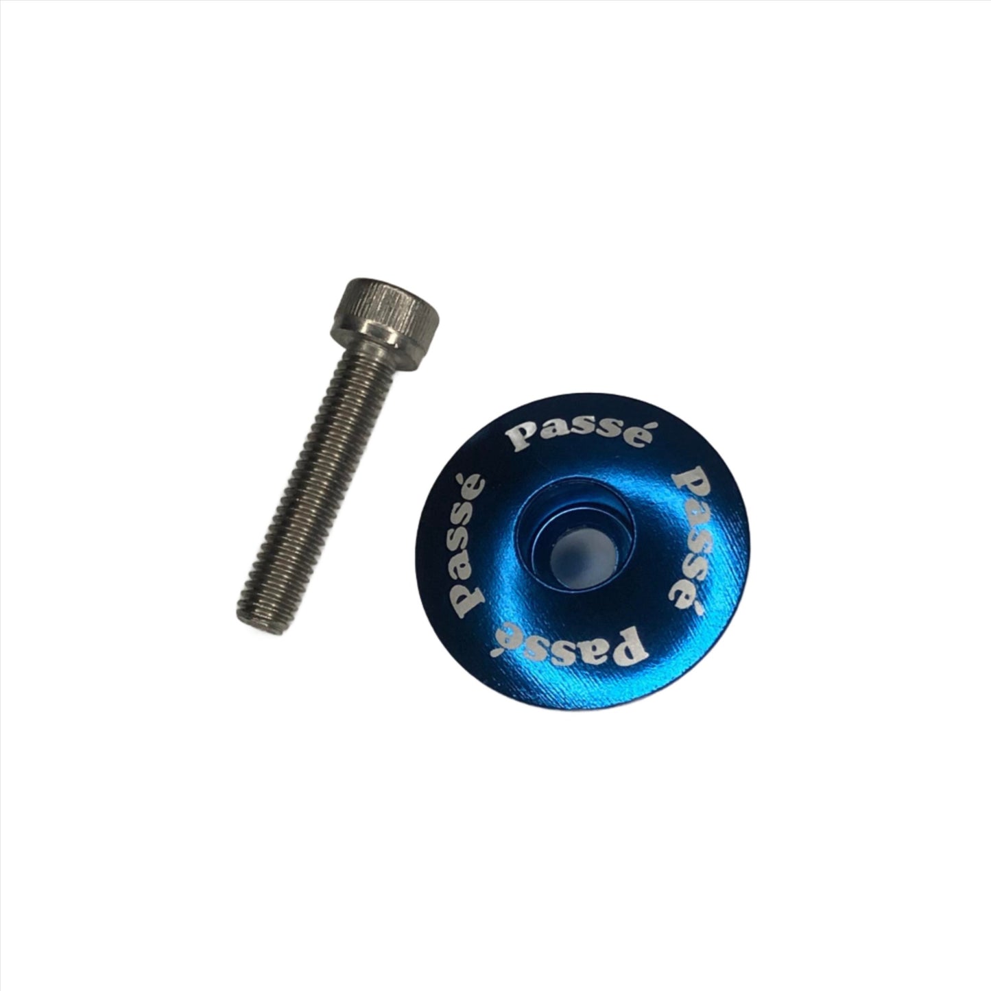 headset top cap passe logo blue