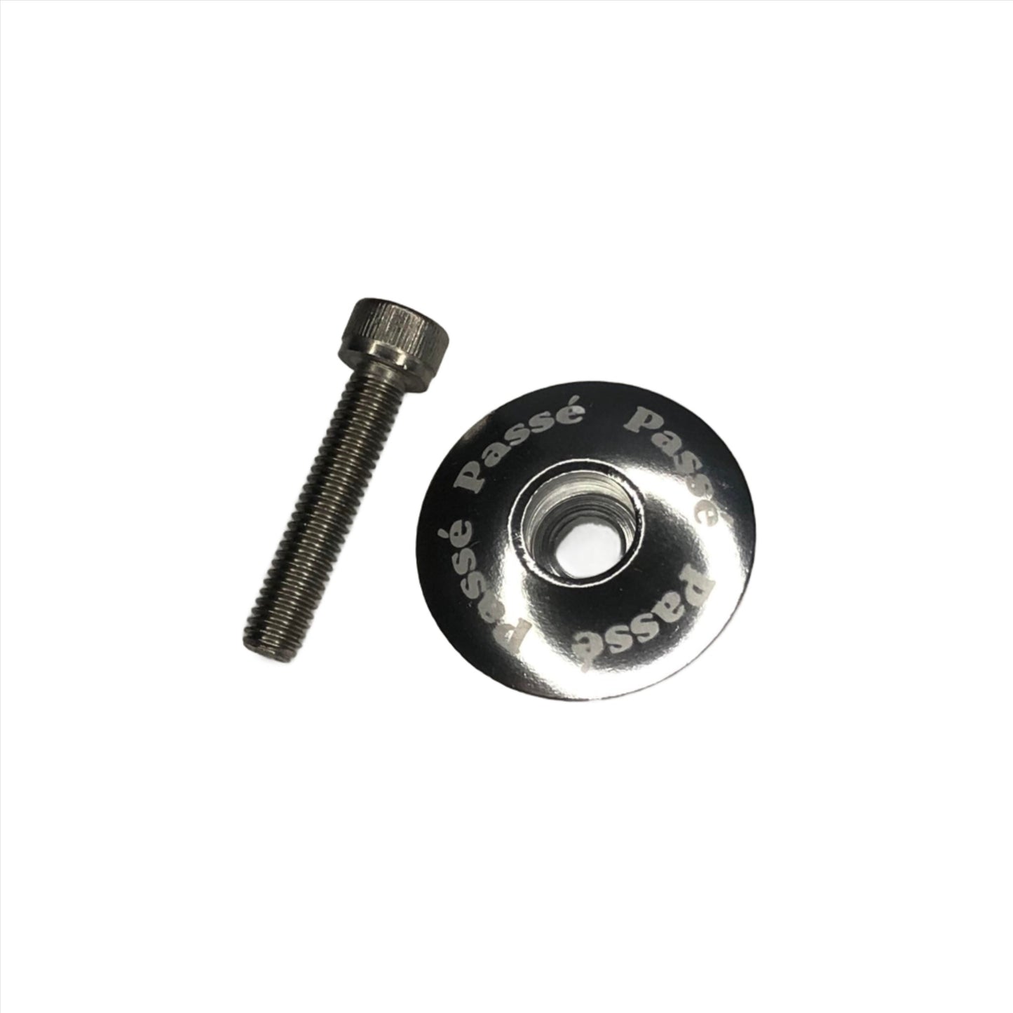 headset top cap passe logo silver