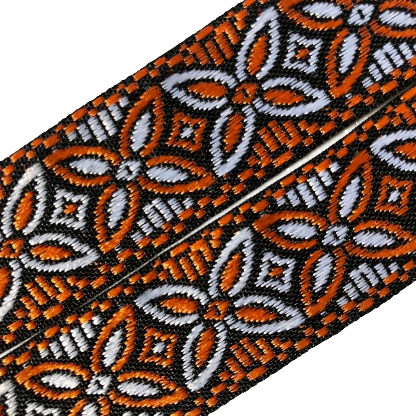 woven bartape petals orange black