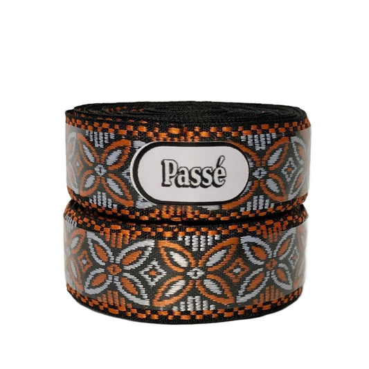 woven bartape petals orange black