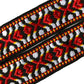 woven bartape tribal red